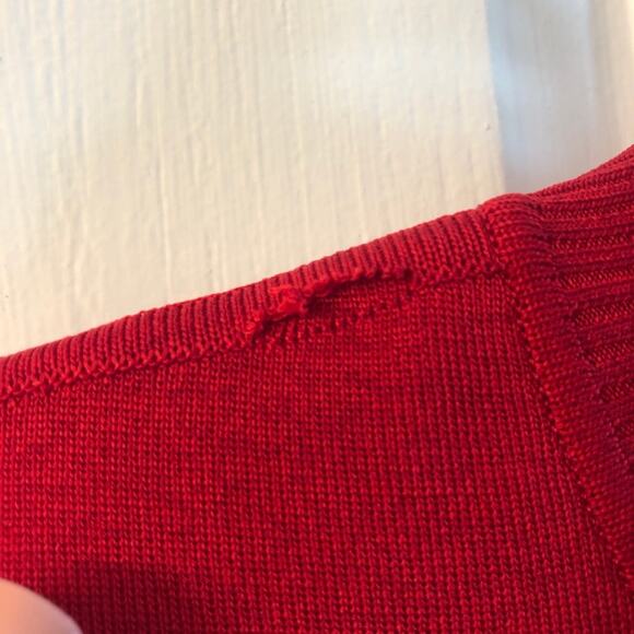 MISOOK Red Mock Neck Sleeveless Shell Top M - Picture 9 of 12